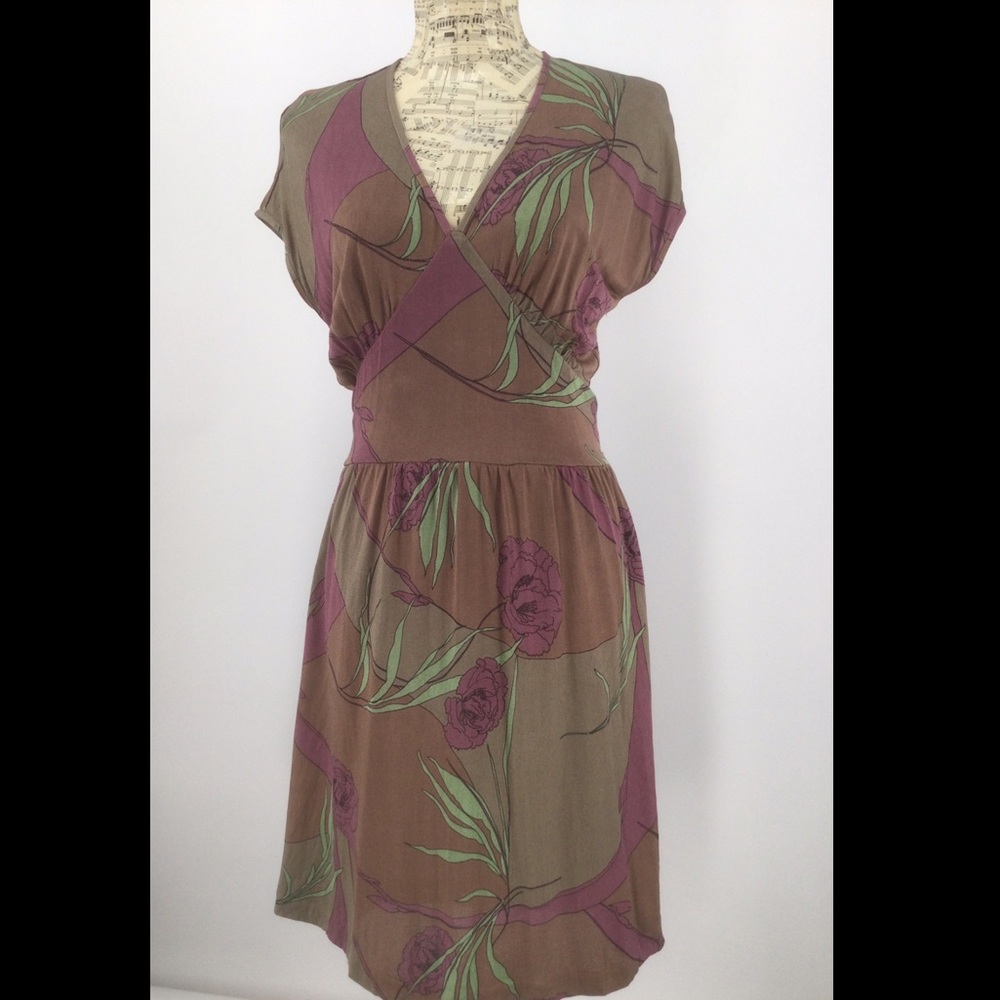 Nieves Lavi New York 100% Silk Size 4 Mini Dress